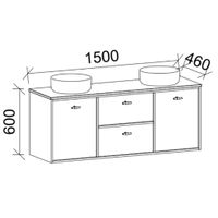 TIMBERLINE TAKANO CUSTOM WALL HUNG VANITY (ALL SIZING)