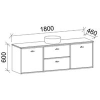 TIMBERLINE TAKANO CUSTOM WALL HUNG VANITY (ALL SIZING)