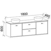 TIMBERLINE TAKANO CUSTOM WALL HUNG VANITY (ALL SIZING)