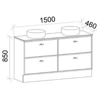 TIMBERLINE TARO CUSTOM FLOOR STANDING VANITY (ALL SIZING)