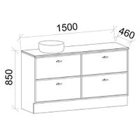 TIMBERLINE TARO CUSTOM FLOOR STANDING VANITY (ALL SIZING)