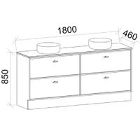 TIMBERLINE TARO CUSTOM FLOOR STANDING VANITY (ALL SIZING)