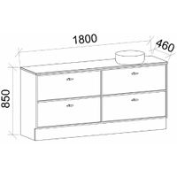 TIMBERLINE TARO CUSTOM FLOOR STANDING VANITY (ALL SIZING)