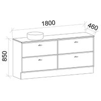 TIMBERLINE TARO CUSTOM FLOOR STANDING VANITY (ALL SIZING)
