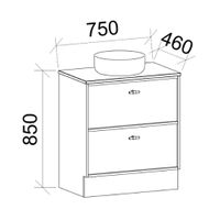 TIMBERLINE TARO CUSTOM FLOOR STANDING VANITY (ALL SIZING)