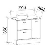 TIMBERLINE TAKANO CUSTOM FLOOR STANDING VANITY (ALL SIZING)