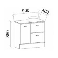 TIMBERLINE TAKANO CUSTOM FLOOR STANDING VANITY (ALL SIZING)