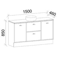 TIMBERLINE TAKANO CUSTOM FLOOR STANDING VANITY (ALL SIZING)
