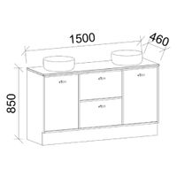 TIMBERLINE TAKANO CUSTOM FLOOR STANDING VANITY (ALL SIZING)