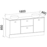 TIMBERLINE TAKANO CUSTOM FLOOR STANDING VANITY (ALL SIZING)