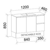 TIMBERLINE ELEMENTAL WALL HUNG / FLOOR STANDING VANITY (MULTIPLE SIZES AVAILABLE)