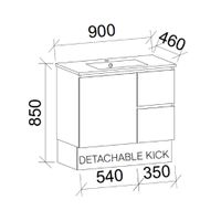 TIMBERLINE ELEMENTAL WALL HUNG / FLOOR STANDING VANITY (MULTIPLE SIZES AVAILABLE)
