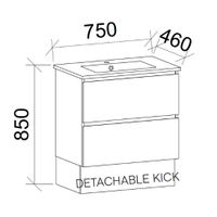 TIMBERLINE ELEMENTAL PLUS WALL HUNG / FLOOR STANDING VANITY (MULTIPLE SIZES AVAILABLE)