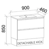 TIMBERLINE ELEMENTAL PLUS WALL HUNG / FLOOR STANDING VANITY (MULTIPLE SIZES AVAILABLE)