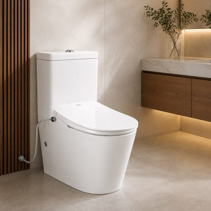 Aurelia 680mm Rimless Back-To-Wall Smart Toilet Suite With Bidet Function