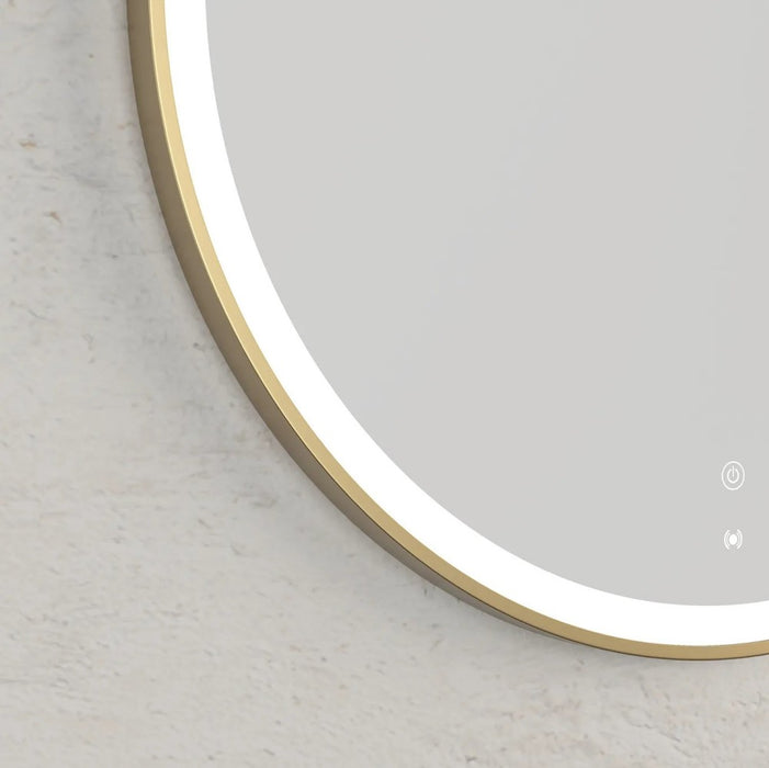 800mm Otti Bondi Metal Frame Round Tuffi LED Mirror