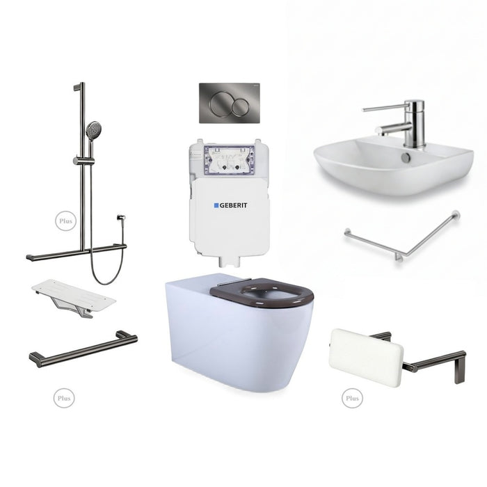 Disable Plus Package 40° With Basin & Mixer Premium Finish Upgrade - Left Hand