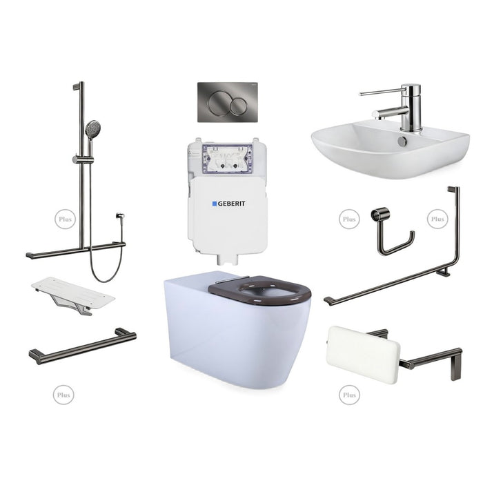 Disable Plus Package 90° With Basin & Mixer Premium Finish Upgrade - Left Hand