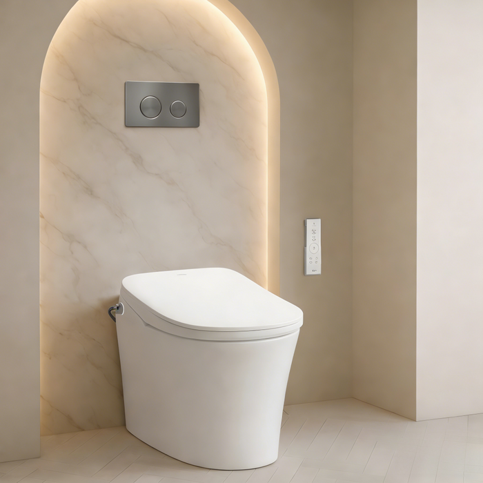 560*365*400mm Inspire Voghera Rimless Wellness Spa Smart Bidet Wall Faced Toilet Set