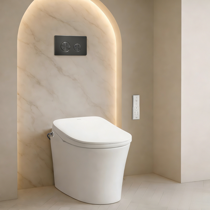 560*365*400mm Inspire Voghera Rimless Wellness Spa Smart Bidet Wall Faced Toilet Set