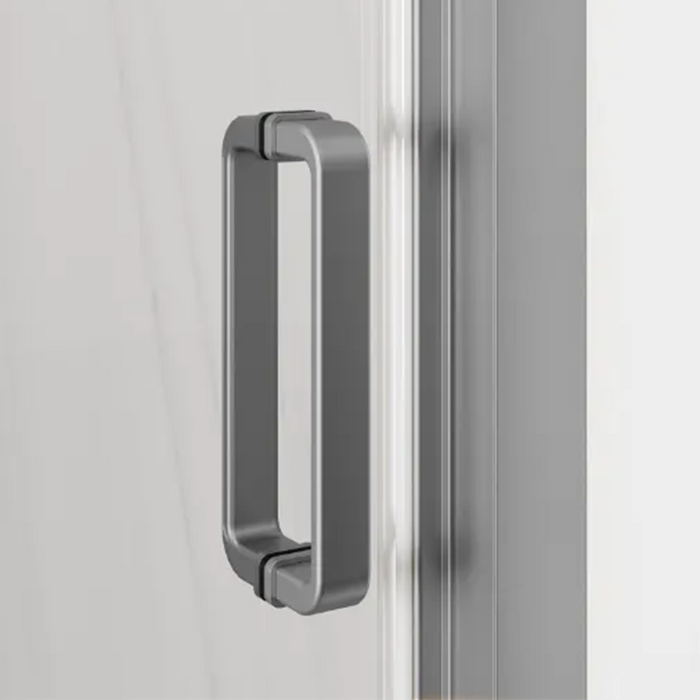 920-1750mm Covey Gun Metal Semi-Frameless L Shape Sliding Door 6mm Thickness Shower Screens - 1900mm Height