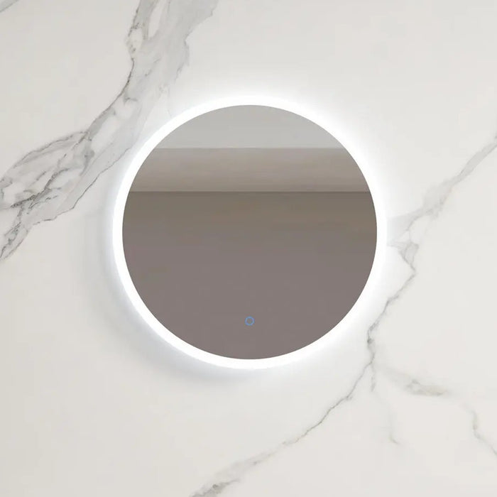 600-800mm Infinity Hamilton Trio-Color & Dimmable Lighting Round Frosted Edge LED Mirror