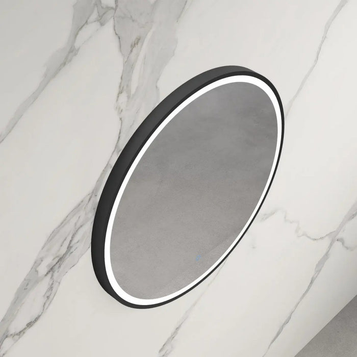 600-800mm Infinity Hamilton Trio-Color & Dimmable Lighting Round Frosted Edge LED Mirror