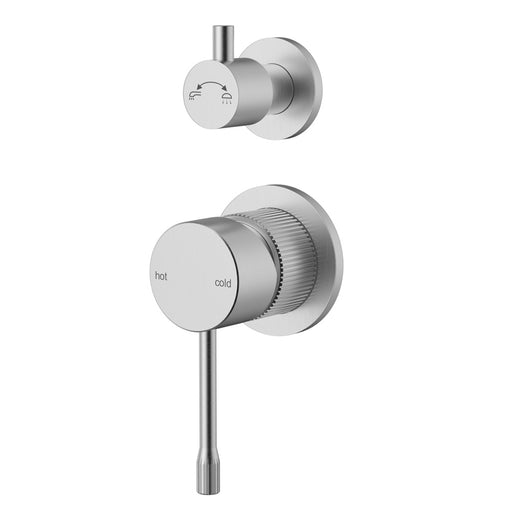 Ikon Linie Brushed Nickel/Matt Black/Gunmetal Grey/Brushed Gold Solid Brass Wall Diverter Mixer Trim Kit With Separate Cover Plate - HD reno