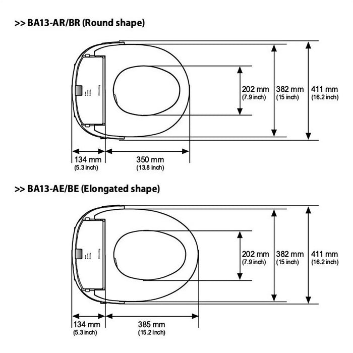 The Bidet Shop ACoway BA13B Luxury Retrofit Coway Bidet Smart Toilet Seat Cover