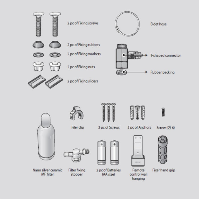 The Bidet Shop BA08A Health Care Retrofit Coway Bidet Smart Toilet Seat Cover