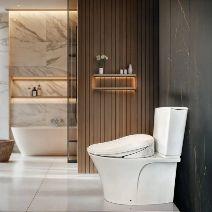 680*380*752mm Kohler Veil Ceramic Gloss White Rimless With Electronic Bidet Seat Smart Toilet