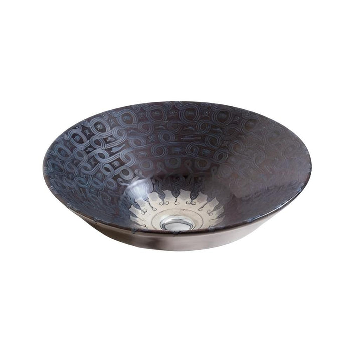 413*413mm KOHLER Bell Round Vitreous China Serpentine Bronze on Conical Above Counter Basin