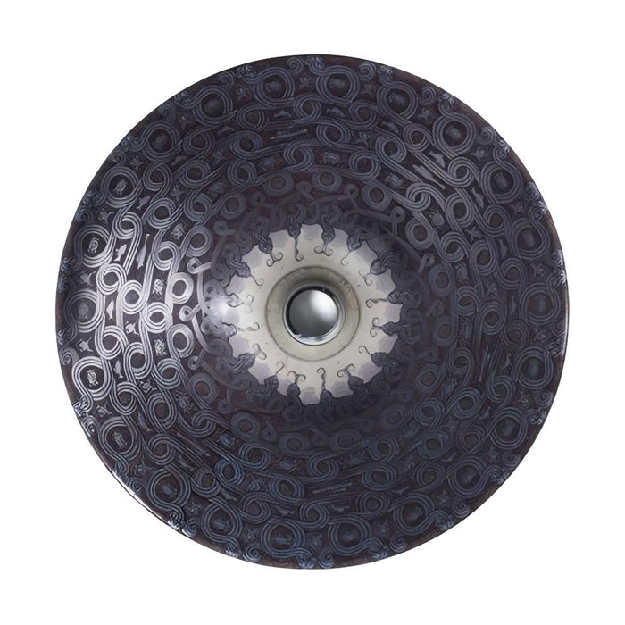 413*413mm KOHLER Bell Round Vitreous China Serpentine Bronze on Conical Above Counter Basin