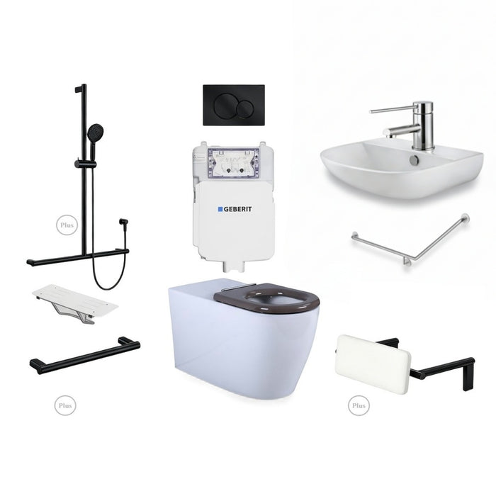 Disable Plus Package 40° With Basin & Mixer Premium Finish Upgrade - Left Hand