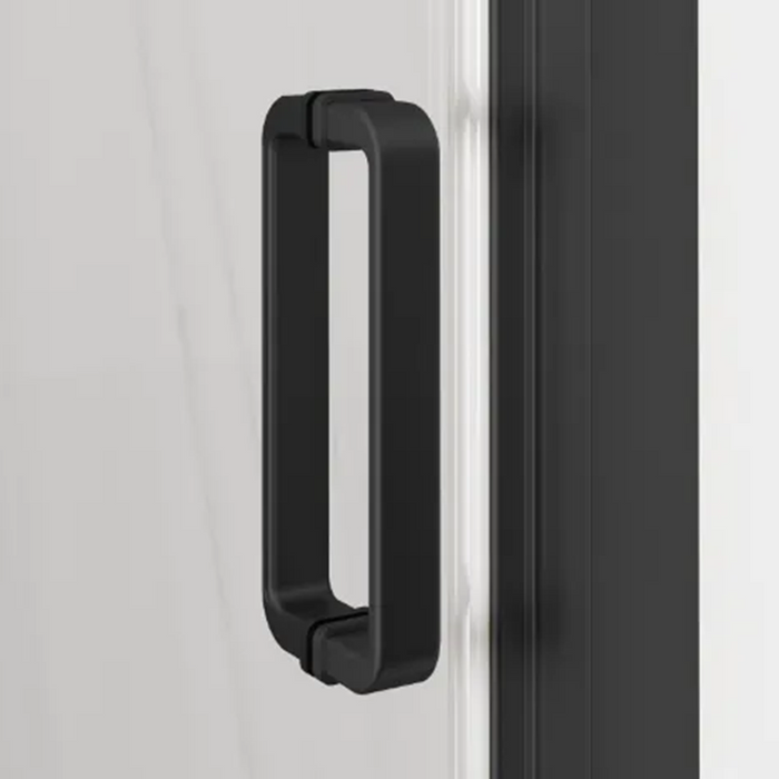 920-1750mm Covey Black Semi-Frameless L Shape Sliding Door 6mm Thickness Shower Screens - 1900mm Height