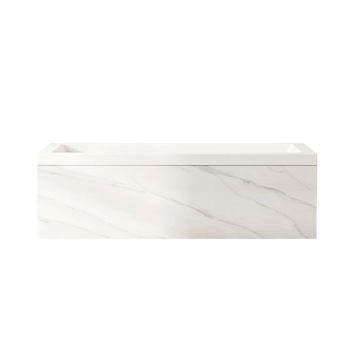 1500/1700*750*450mm Mercio Mira Gloss White Acrylic Rectangle Drop In Baths