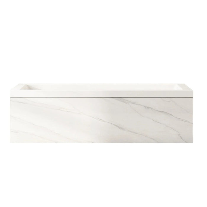1500/1700*750*450mm Mercio Mira Gloss White Acrylic Rectangle Drop In Baths