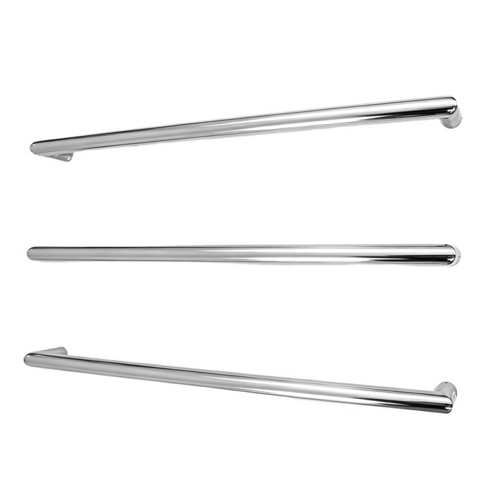 800*32mm Radiant 304 Stainless Steel Low Voltage Single Round Heated Towel Rail