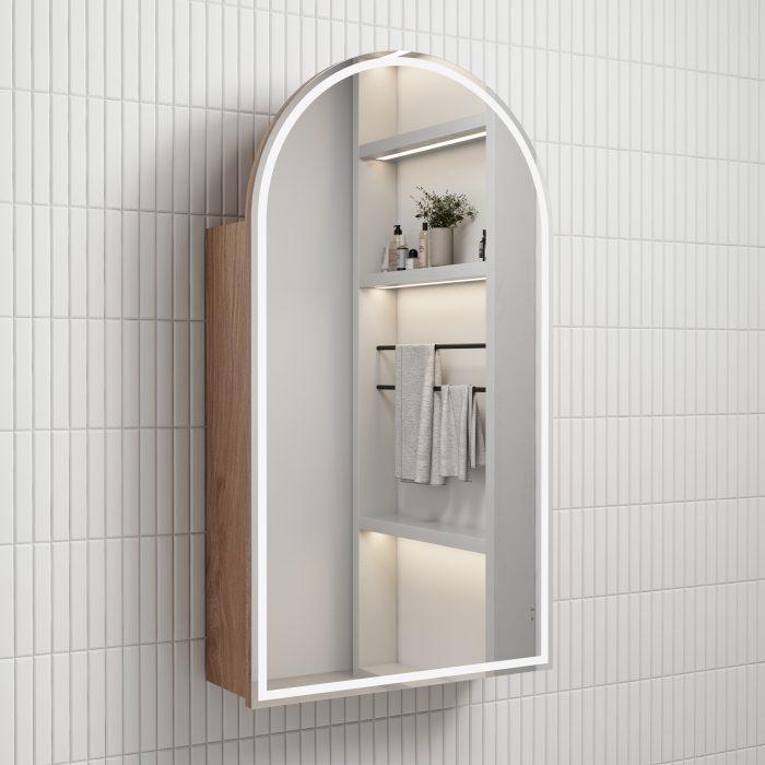 500*900*151mm Aulic Canterbury Copper-free Glass Arch Frameless LED Shaving Cabinet