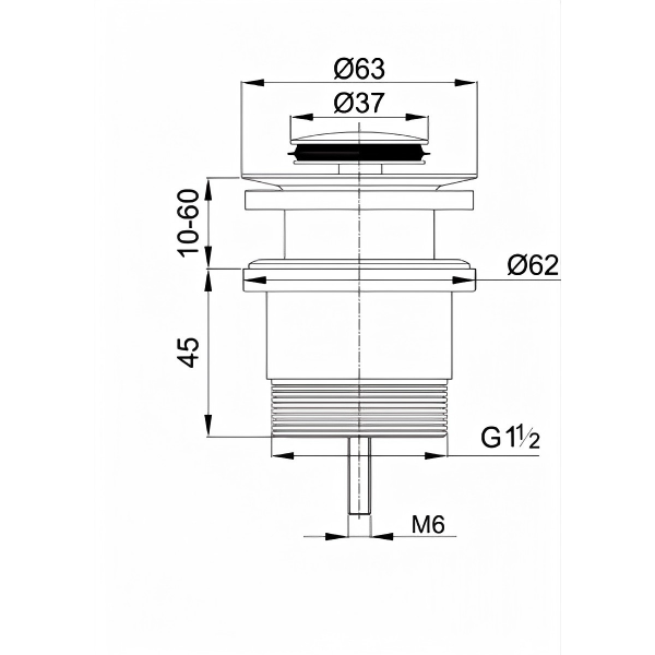 32mm 40mm Chrome Brass Basin Universal Pop up Waste