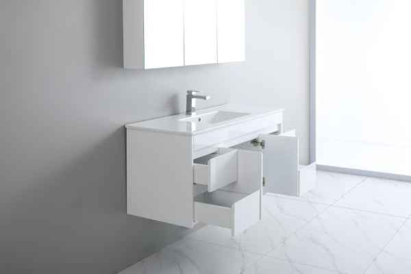 900-1800*460mm Bathroom Vanity Standard PVC Gloss White Wall Hung Vanity