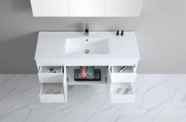 900-1800*460mm Bathroom Vanity Standard PVC Gloss White Wall Hung Vanity