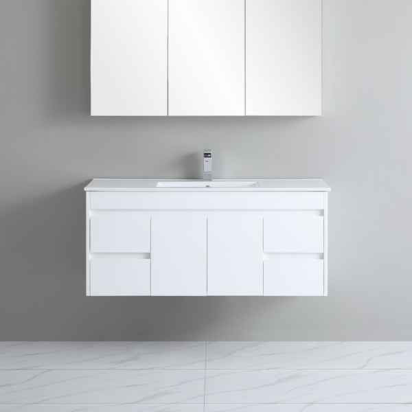 900-1800*460mm Bathroom Vanity Standard PVC Gloss White Wall Hung Vanity