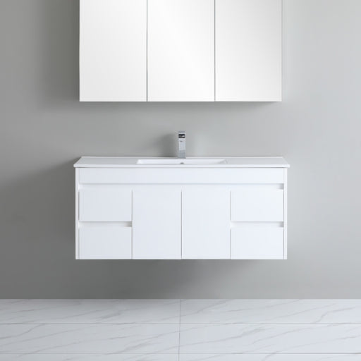 900-1800*460mm Bathroom Vanity Standard PVC Gloss White Wall Hung Vanity - HD reno