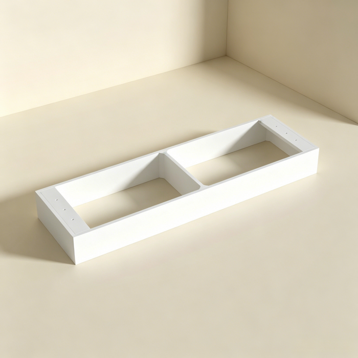 900-1800*460*880mm Standard PVC Gloss White Freestanding Vanity With Kickboard