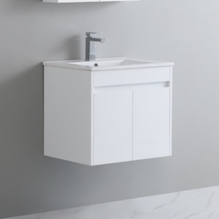 600-750*460mm Bathroom Vanity Standard PVC Gloss White Wall Hung Soft Closing  Vanity - HD reno