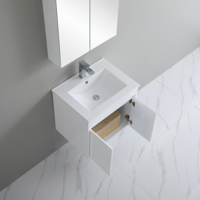 600-750*460mm Bathroom Vanity Standard PVC Gloss White Wall Hung Soft Closing  Vanity - HD reno