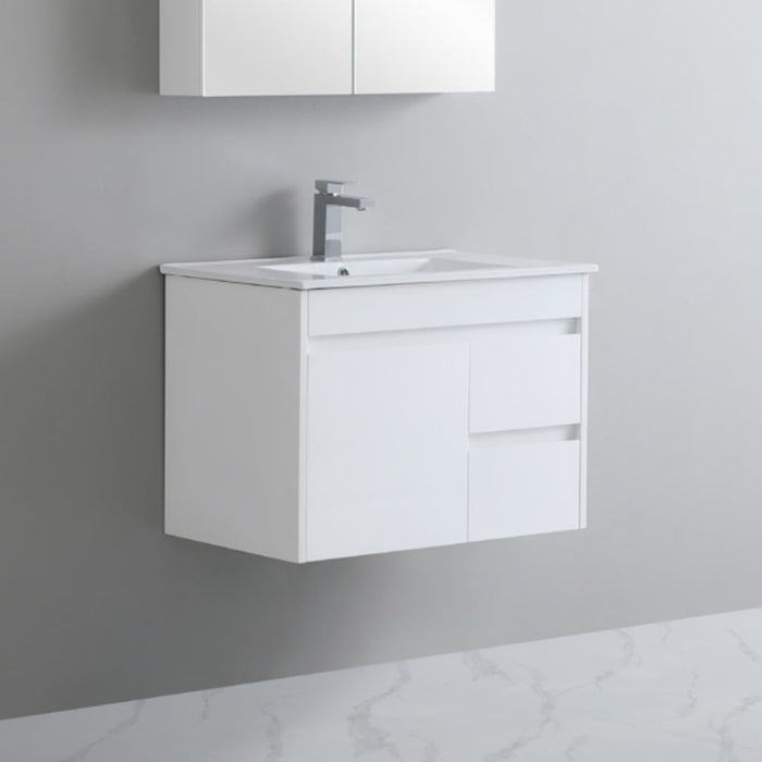 600-750*460mm Bathroom Vanity Standard PVC Gloss White Wall Hung Soft Closing  Vanity - HD reno