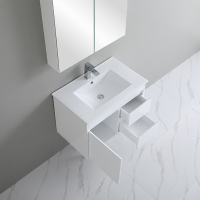 600-750*460mm Bathroom Vanity Standard PVC Gloss White Wall Hung Soft Closing  Vanity - HD reno