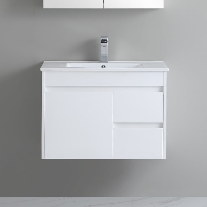 600-750*460mm Bathroom Vanity Standard PVC Gloss White Wall Hung Soft Closing  Vanity - HD reno